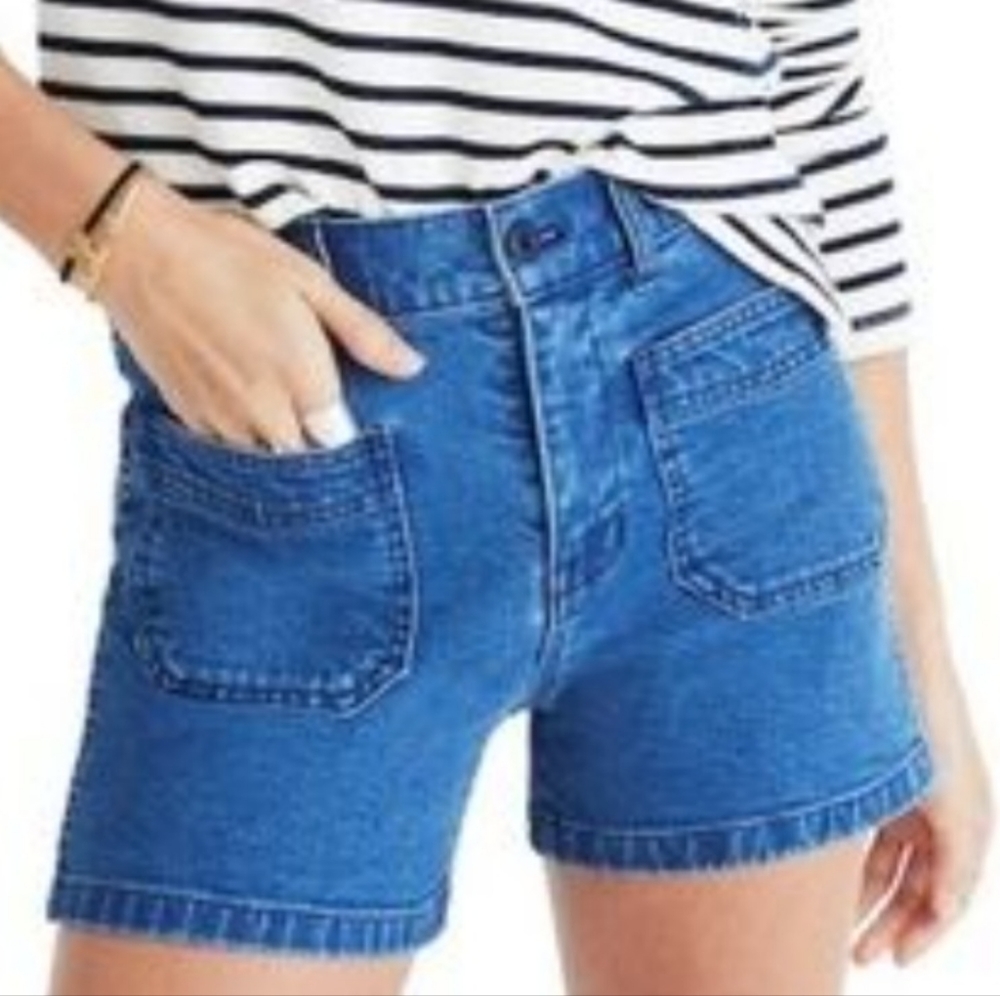Madewell High Waist Buttonfront Shorts - never worn